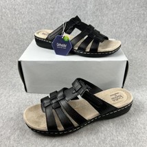 Croft &amp; Barrow Sandals Women Size 8.5 Ortholite Eco Comfort Insoles Black slide - £23.71 GBP