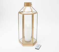 Home Reflections 18&quot; Indoor/Outdoor Metal Lantern w/ Candle - £155.06 GBP