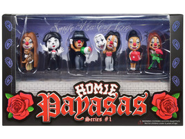Homie Payasas Series 1 2-Inch Figures Set of 6 Pieces Homies - £19.61 GBP
