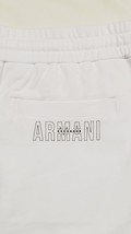 Size L Armani Exchange AX White Fleece Drawstring 7&quot; Bermuda Sweat Short... - £30.36 GBP