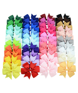 40PCS 3 Inch Hair Bows for Girls Grosgrain Ribbon Toddler Accessories wi... - €9,17 EUR