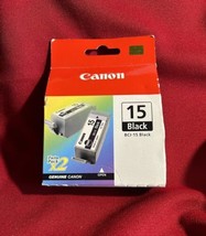 Canon BCI-15 Twin Pack Black Ink Cartridges PIXMA iP90 iP90v OEM Bci-15 - $4.99
