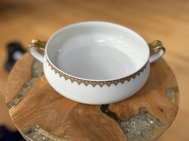 Haviland &amp; Co Limoges France Porcelain Soup Bowl with Gold-T - $148.50