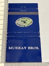 Vintage Matchbook Cover  Murray Bros.  Palm Beach, Florida  gmg  Unstruck - £9.54 GBP