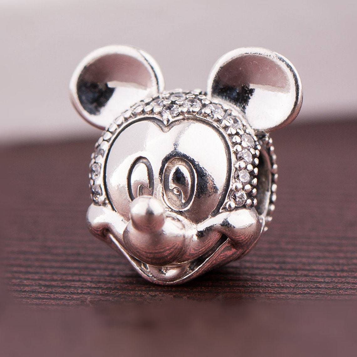 Primary image for 925 Sterling Silver Shimmering Mickey Portrait Clip Charm Bead