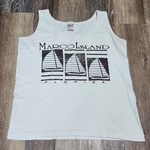 Vintage Anvil Marco Island Florida Tank Top USA Single Stitch Graphic Si... - $281.78 MXN