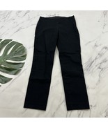 A New Day Womens Straight Leg Pant Size 2 Black Ankle Stretch Side Zip Slim - €17,07 EUR