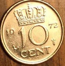 1972 Netherlands 10 Cent Coin - £1.02 GBP