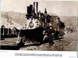 Vintage 9&quot; x 11&quot; Photograph Colorado &amp; Southern Number 49 Ca 1902 Cooke 2-8-0 - £11.87 GBP