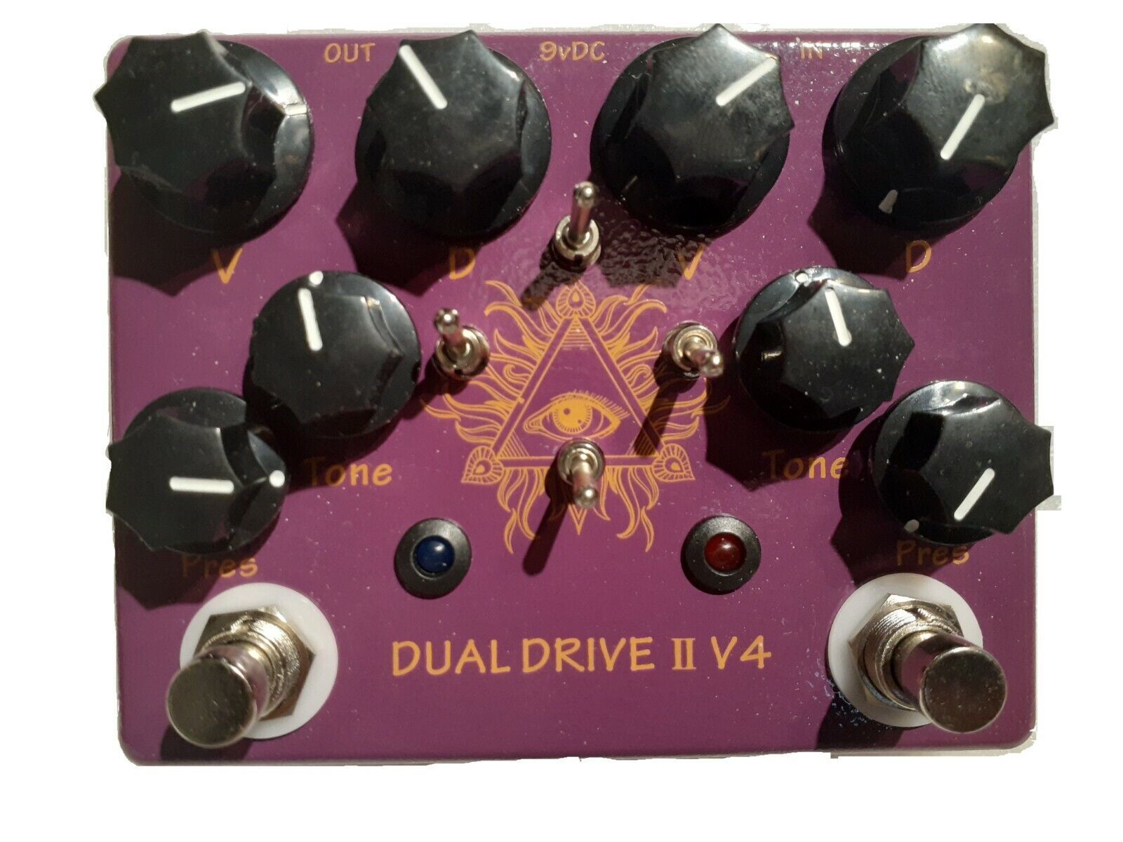 Hot Box Pedals HB-DD Dual Drive II V4 Overdrive + Dist + 4 Togl Marshall Bluesbr - $74.80