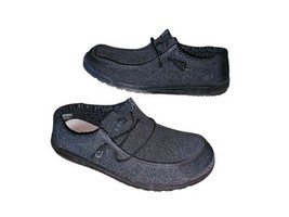 Hey Dude Wally Sox Loafers Slip On Shoes Micro Total Black Men’s Sz 9 Wo... - $330.24 MXN
