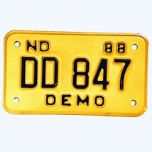 1988 United States North Dakota DEMO Special License Plate DD 847 - £14.78 GBP