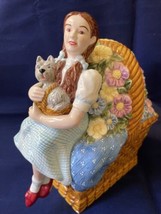 1999 Enesco Dorothy &amp; Dog Toto &amp; Flower Basket Wizard of Oz Ceramic Pigg... - £42.03 GBP