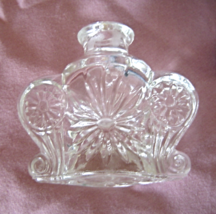  Vintage Art Deco Starburst Clear Glass Perfume Bottle    - £31.46 GBP