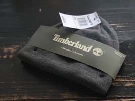 Timberland 2 Beanies Gift Set Grey/Black Embroider Logo Beanie Hat  Unis... - $26.18