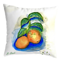 Betsy Drake Two Oranges Small Noncorded Pillow 12x12 - £38.82 GBP
