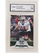 2011 Certified Lance Moore 3/5 Emerald Green Saints GMA Gem MT 10 - $471.22 MXN