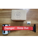 Tensabarrier Gray w/ a Red &amp; White Belt Barrier ~ DANGER-KEEP OUT~ - $54.28 CAD