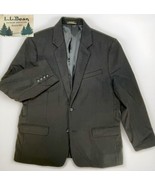 LL Bean Blazer Mens 46R Black Cashmere Wool Two Button Sport Coat Jacket... - £44.44 GBP