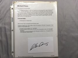 RICHARD  DUNN  BRITISH   BOXER  -  AUTOGRAPHED  CARD 3” X 5” FOUGHT ALI ... - $22.74