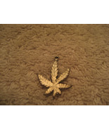 Vintage Marijuana Cannabis Leaf charm  1&#39;&#39; - £11.80 GBP