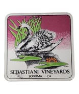 Sebastiani Vineyards Ceramic Bar Coaster Sonoma California Vintage Winery - $176.81 MXN