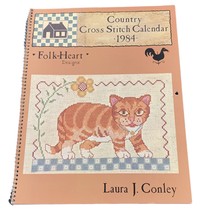 Country Cross Stitch Calendar 1984 Folk-Heart Designs 24 Designs/Patterns Unused - £11.80 GBP
