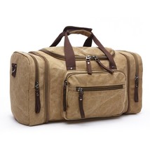 MARKROYAL Mens Canvas Travel Duffel Male Large Capacity Travel Bags Travel Tote  - £242.76 GBP