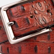The Savamala Burgundy Leather Belt image 3