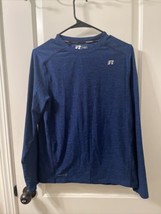 Russell Dri-Power Boys Long Sleeved Shirt Size XL 14-16 Blue Heather - $32.01