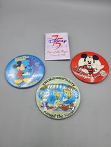 4 Mickey Disney Pin Buttons Disneyland, Happy Birthday, Earth Day MMC, 7... - $13.84