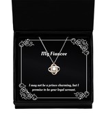 Motivational Fiancee Love Knot Rose Gold Necklace, I May not be a Prince... - £38.51 GBP