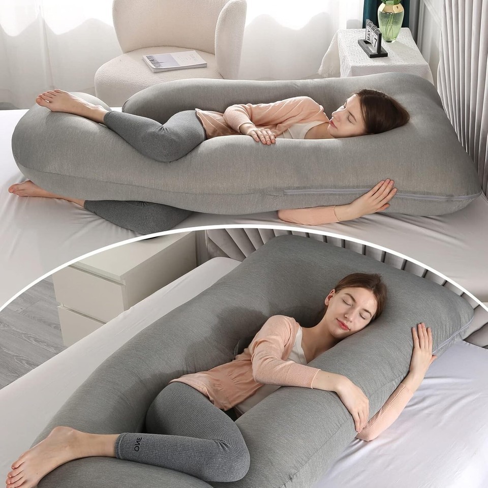 Luxurious U-Shaped Maternity Pillow with Cooling Fabric - Ideal Support for Moms Item image 4
