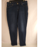 Jennifer Lopez Dark Wash Distressed Whiskered Skinny Jeans Size 10 - €12,39 EUR