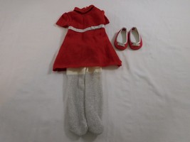 My American Girl  Doll Ruby and Ribbon Dress Outfit Cardigan Dress Shoes Tights - £16.58 GBP