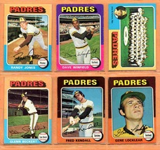 1975 Topps San Diego Padres Team Lot 11 diff Dave Winfield Randy Jones Team Card - £7.01 GBP