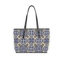 Azulejos-Portuguese style Leather Shoulder Bag - $59.00