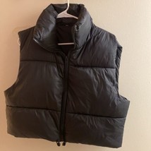 Women’s Thick Black Vest Jacket Puffy L Large Bust 40” - £9.11 GBP