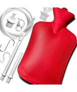 2L Home Enema Bag Kit with 2 Tips, 60 Inch Silicone Hose, Controlable Fl... - $261.76 MXN