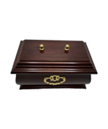 BOMBAY VINTAGE DARK WOOD STORAGE CHEST BOX NO KEY - $19.79