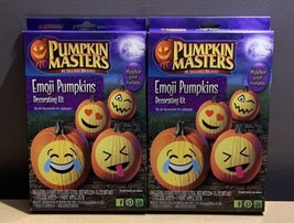 (2) Pumpkin Masters Emoji Pumpkins Decorating Kit Halloween Decor Kids C... - £5.52 GBP