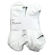 Nike Everyday Plus No Show Socks 6 Pack Men&#39;s Size XL 12-15 White NEW SX... - $27.99