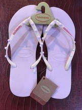 Authentic Havaianas Crystal Rose Flip Flops/slipper 41-42USA 11/12W Brazil - £23.98 GBP