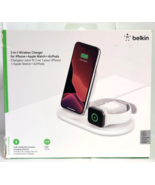 Belkin 3-in-1 Fast Wireless Charging Stand for iPhone 14 13 Apple Watch ... - £24.96 GBP