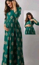 Both side zip NURSING DRESSES / BREASTFEEDING DRESSES Gown Women Kurti - £36.03 GBP