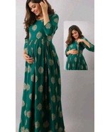Both side zip NURSING DRESSES / BREASTFEEDING DRESSES Gown Women Kurti. - $874.12 MXN