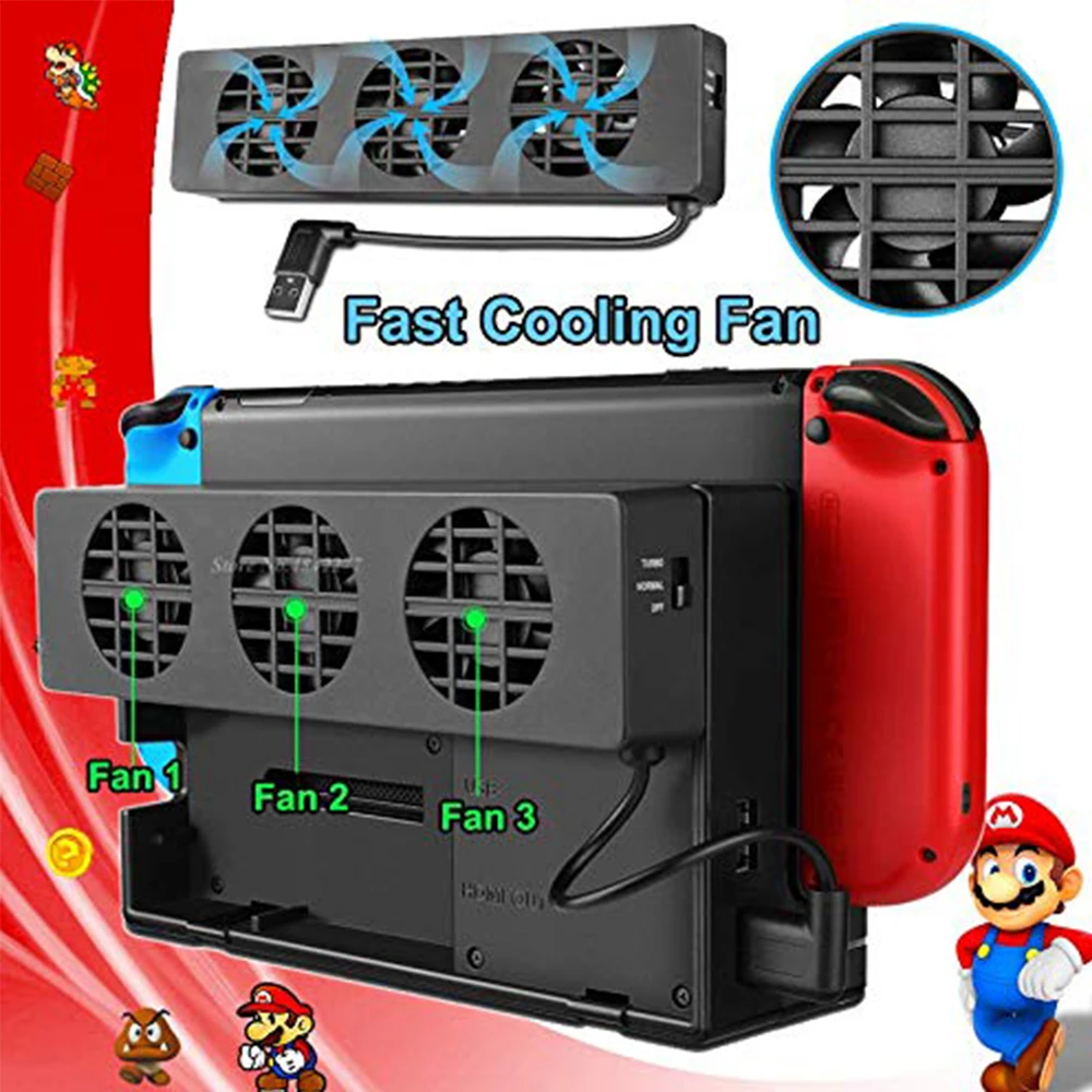 Cooling Fan Cooler For Nintendo Switch Game Console DC 5V USB Kit Fan - £15.22 GBP