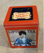 Vintage Lipton Tea Tin – Nostalgic Tin Collection Series #101 (4.5&quot; x 4.... - $17.99