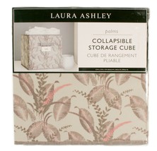 Laura Ashley Folding Storage Cube 12 X 12 X 12 Palms New - $14.95