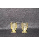 Set of 2 Vintage Amber Depression Glass Cups - £15.49 GBP